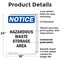 Signmission Hazardous Waste Storage Area OSHA Notice Sign, Plastic, 18in W x 24in L, 2PK OS-2PACK-NS-P-1824-V-13347 - alternate 2
